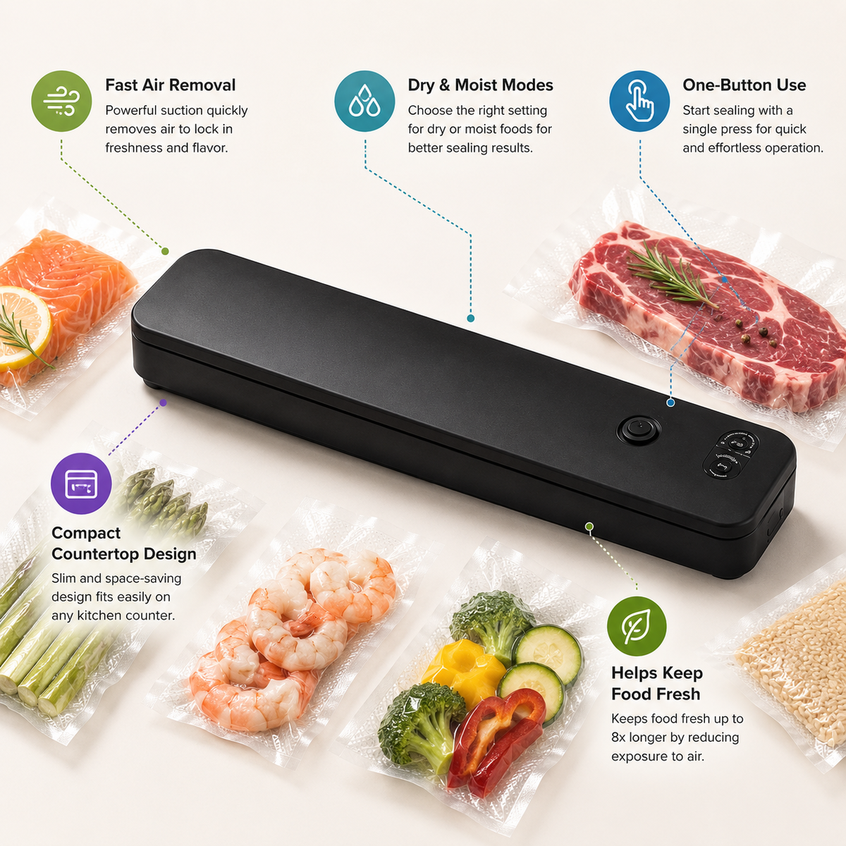 The CellarMaster Automated Culinary Vacuum Sealer