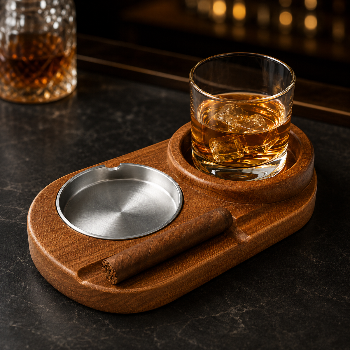 The Brutalist Cast Metal & Ceramic Cigar Catchall