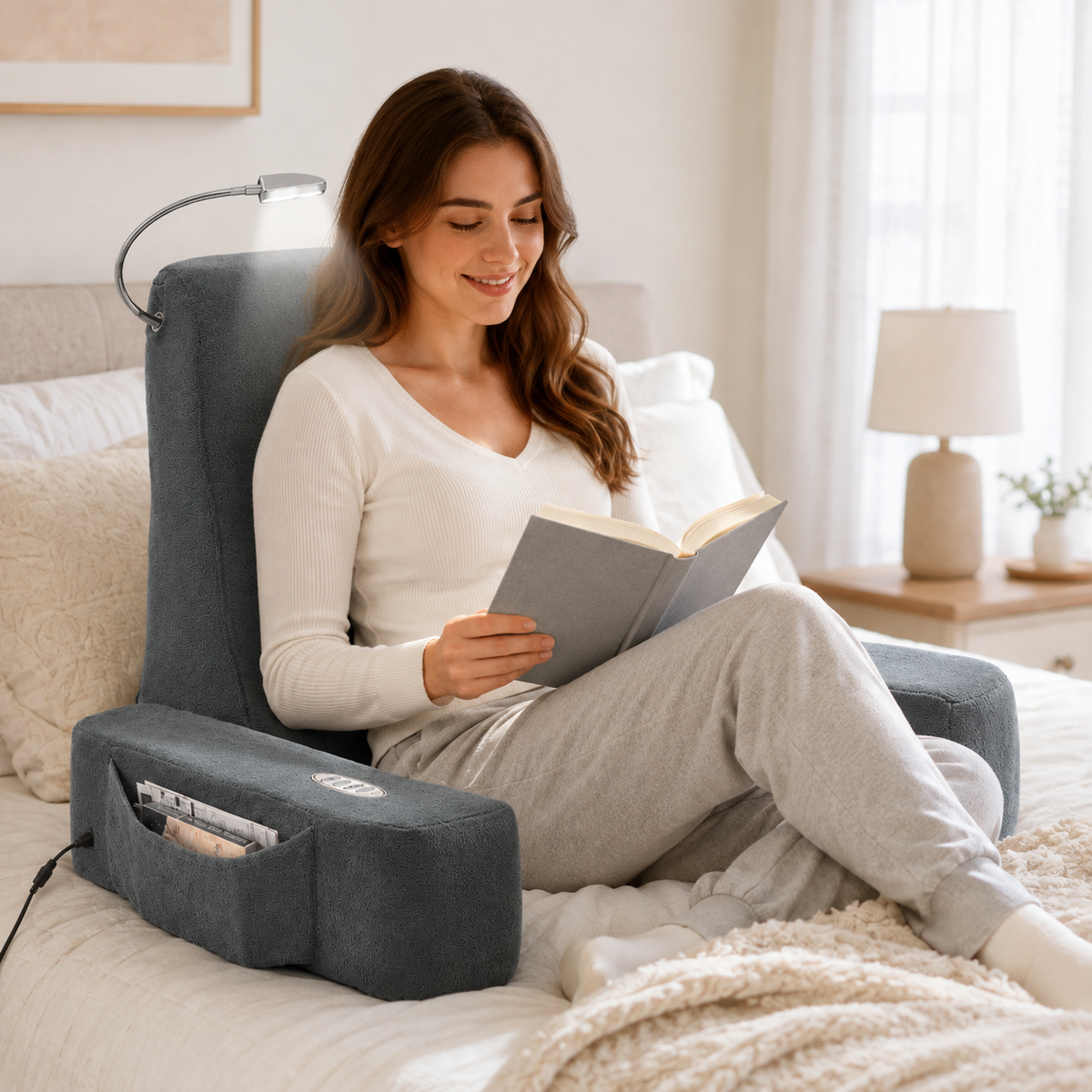 The Sanctuary Heated Ergonomic Lumbar Lounge Support