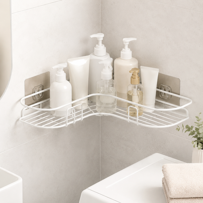 The Minimalist Floating Bath Caddy & Shelf detail view