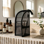 The Aeris Standing Mesh Toiletry and Travel Valet - Onyx Black