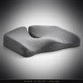 The Ergonomic Charcoal Velvet Lounge & Posture Cushion