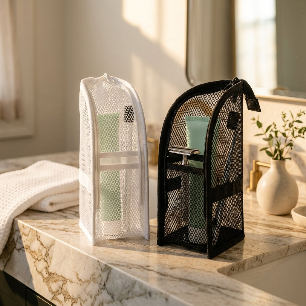 The Aeris Standing Mesh Toiletry Organizers - Hotel Lifestyle Edition