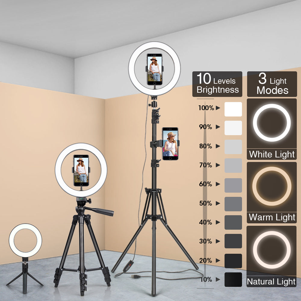 The Studio Pro LED Ring Light - 3 Color Modes & 10 Brightness Levels