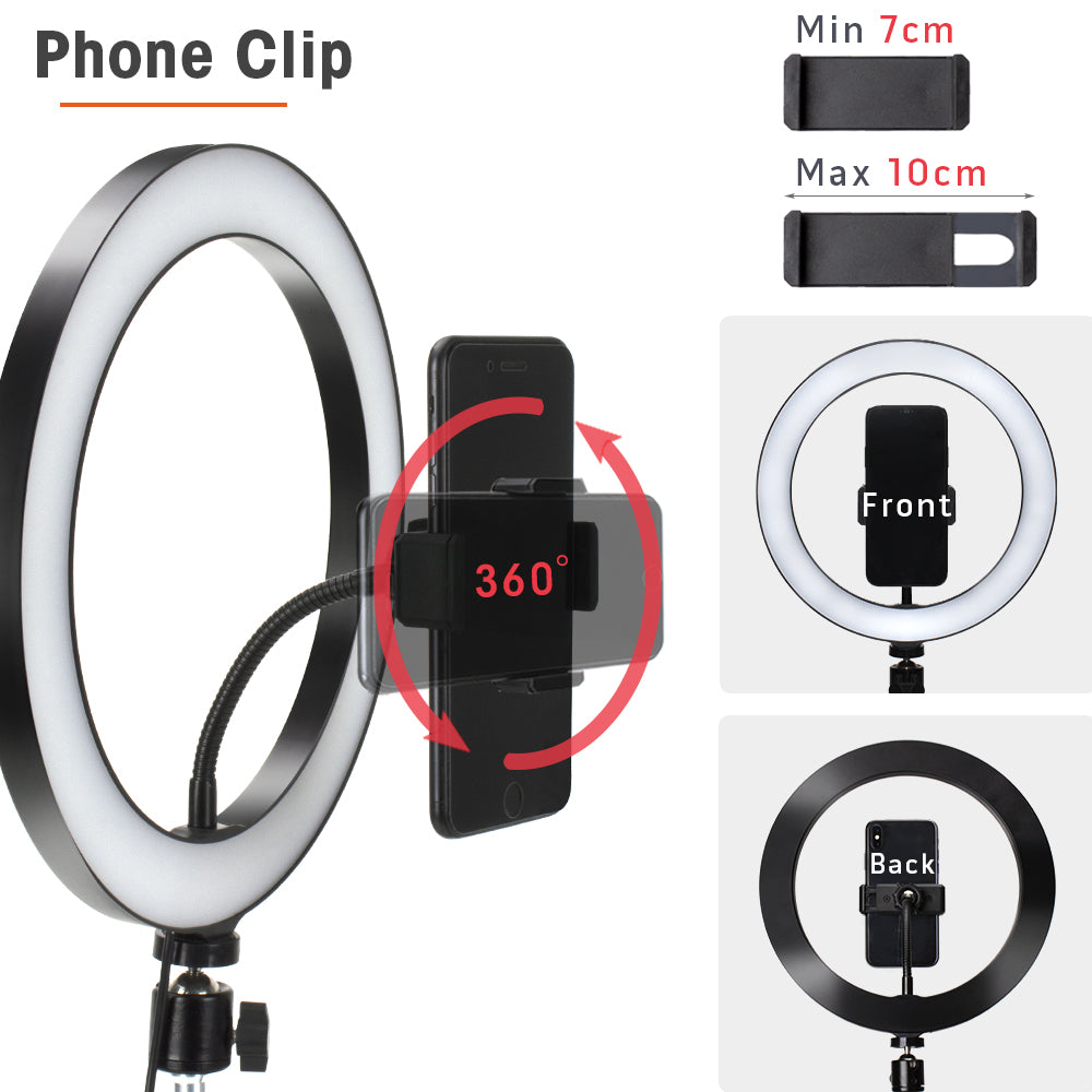 The Studio Pro LED Ring Light - 360 Degree Rotating Smartphone Mount