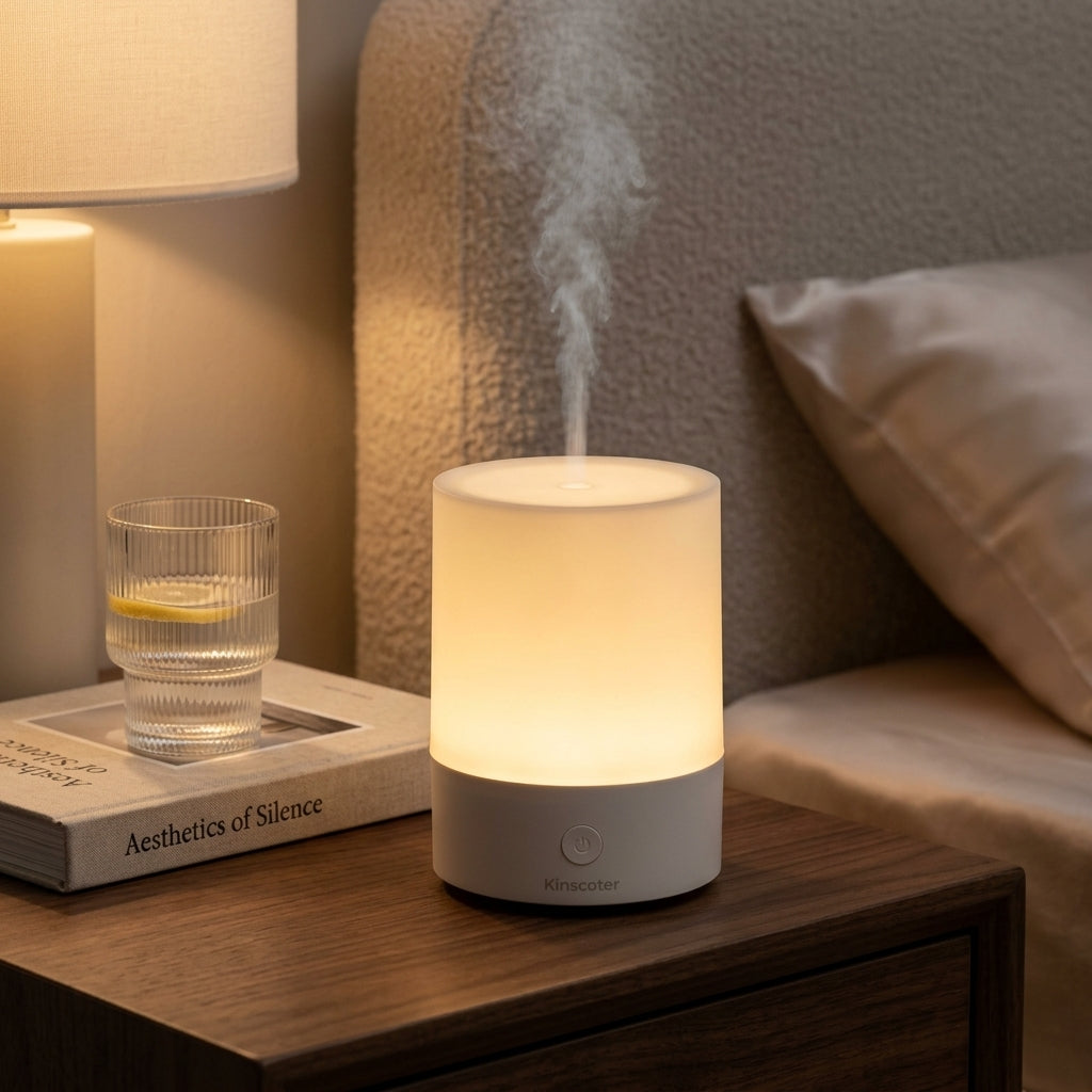 The Solstice Ambient Ultrasonic Aromatherapy Diffuser - Bedside Warm Glow