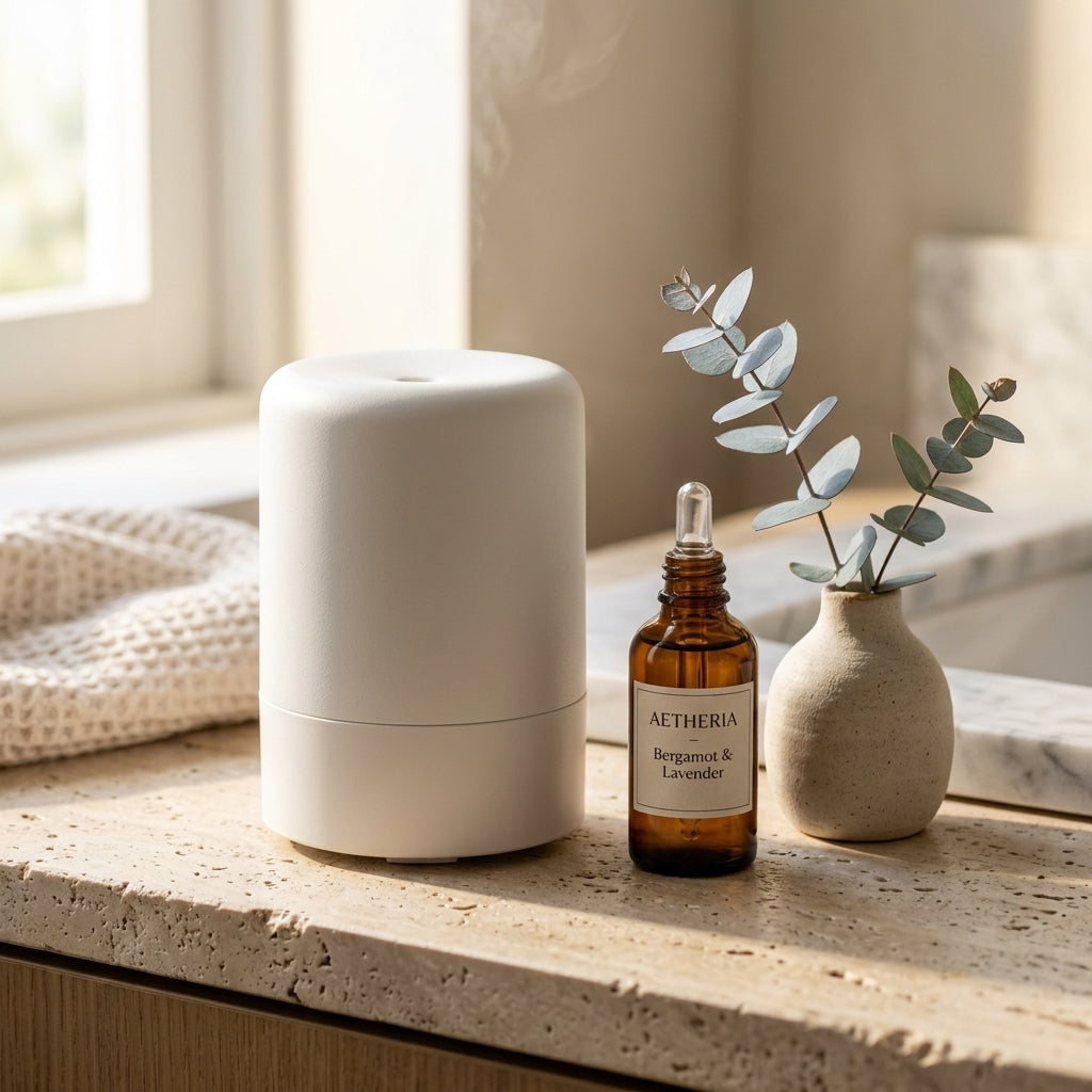 The Solstice Ambient Ultrasonic Aromatherapy Diffuser - Essential Oil Botanical Ritual